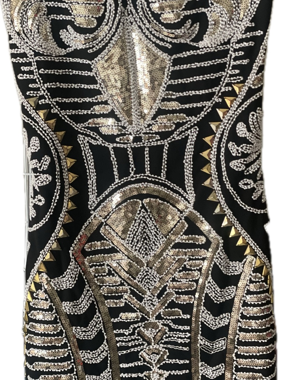 San Joy Sequence Evening Mini sleeveless dress